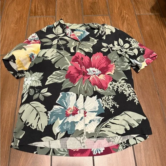 Tommy Bahama Multicolor Floral Silk Shirt - Picture 1 of 3